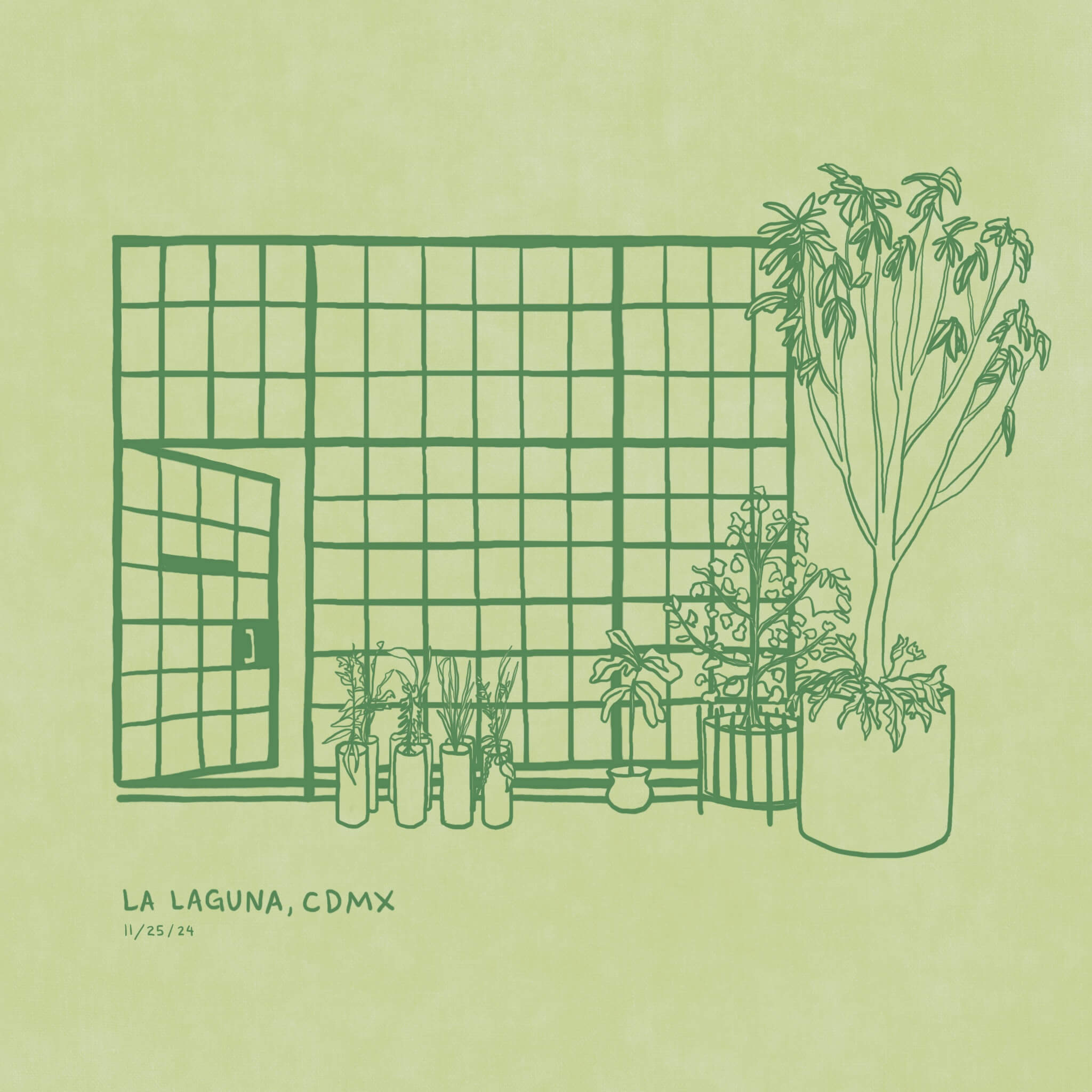 Sketch of La Laguna in CDMX
