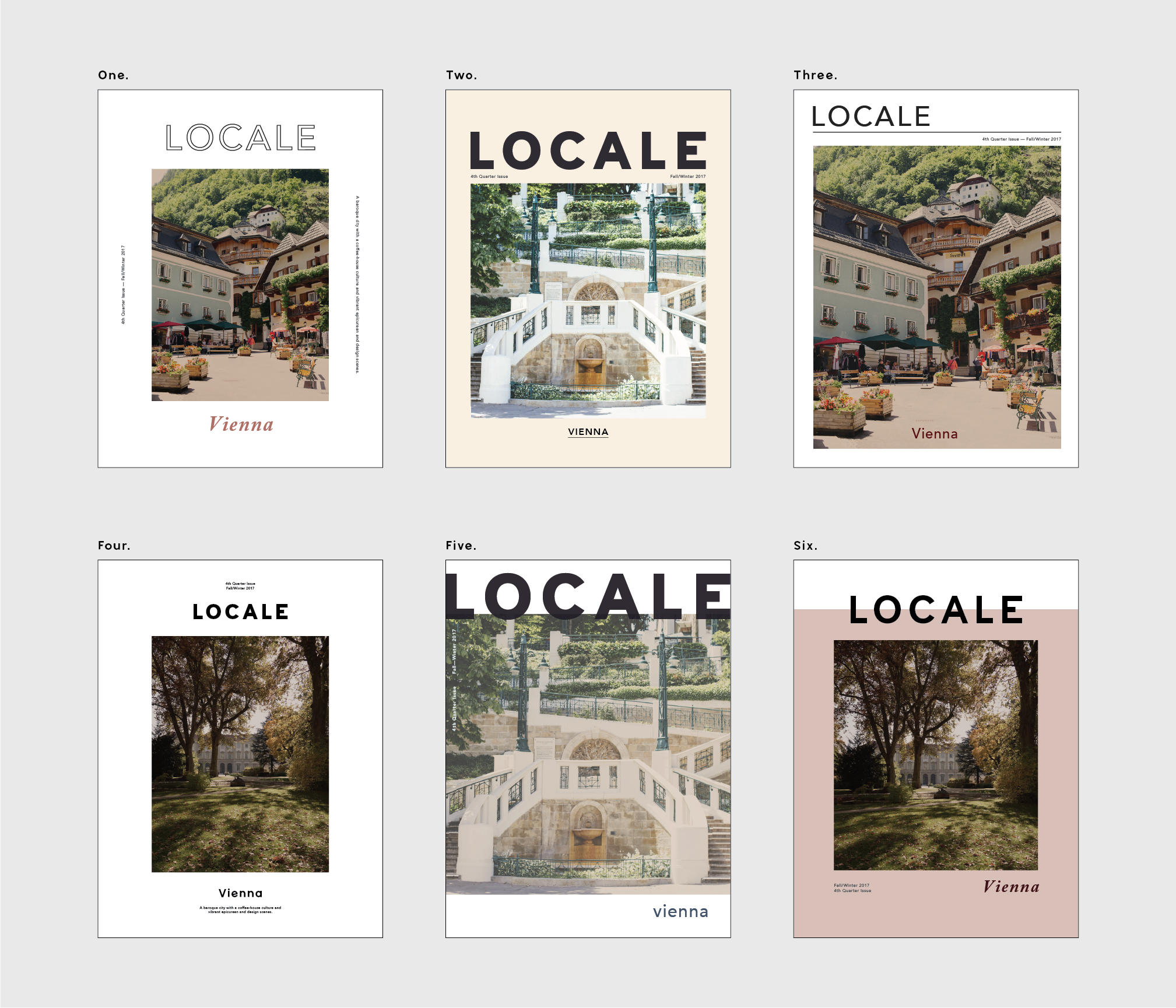 Cover mockups for Locale Magazine