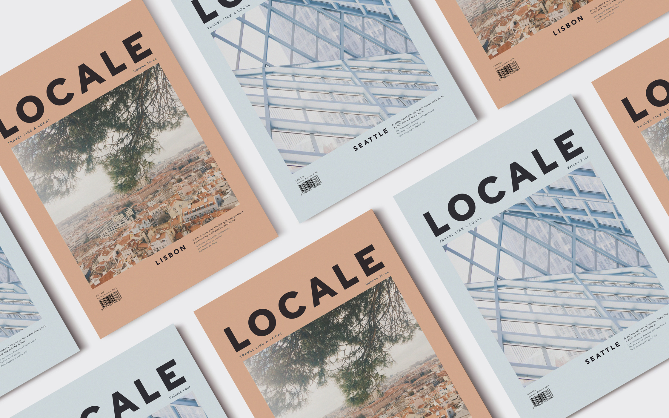 Yearly covers for Locale Magazine - Lisbon and Seattle issues